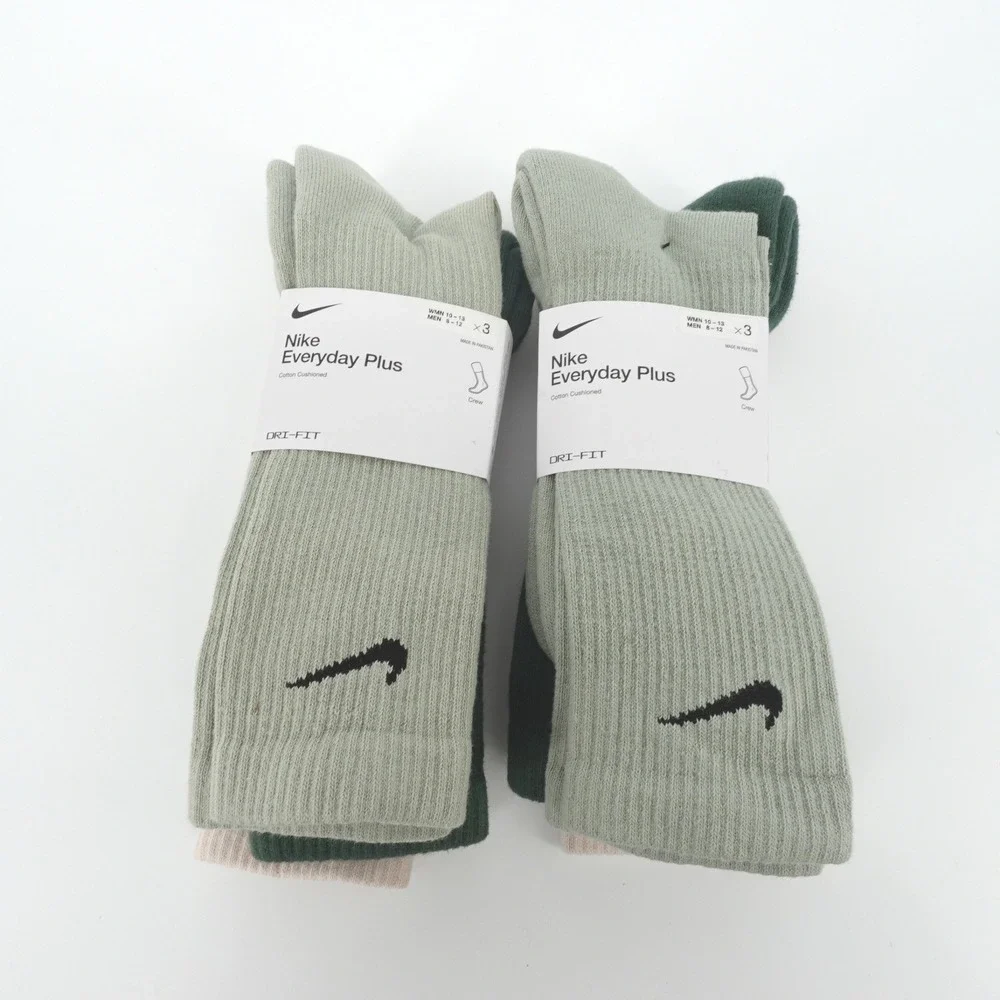 Nike Everyday Plus Mens Cushioned Crew Socks 6 Pair Pack Multi Large 8-12 NEW